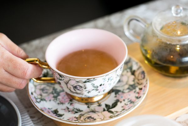 hot pot of tea with tea pot