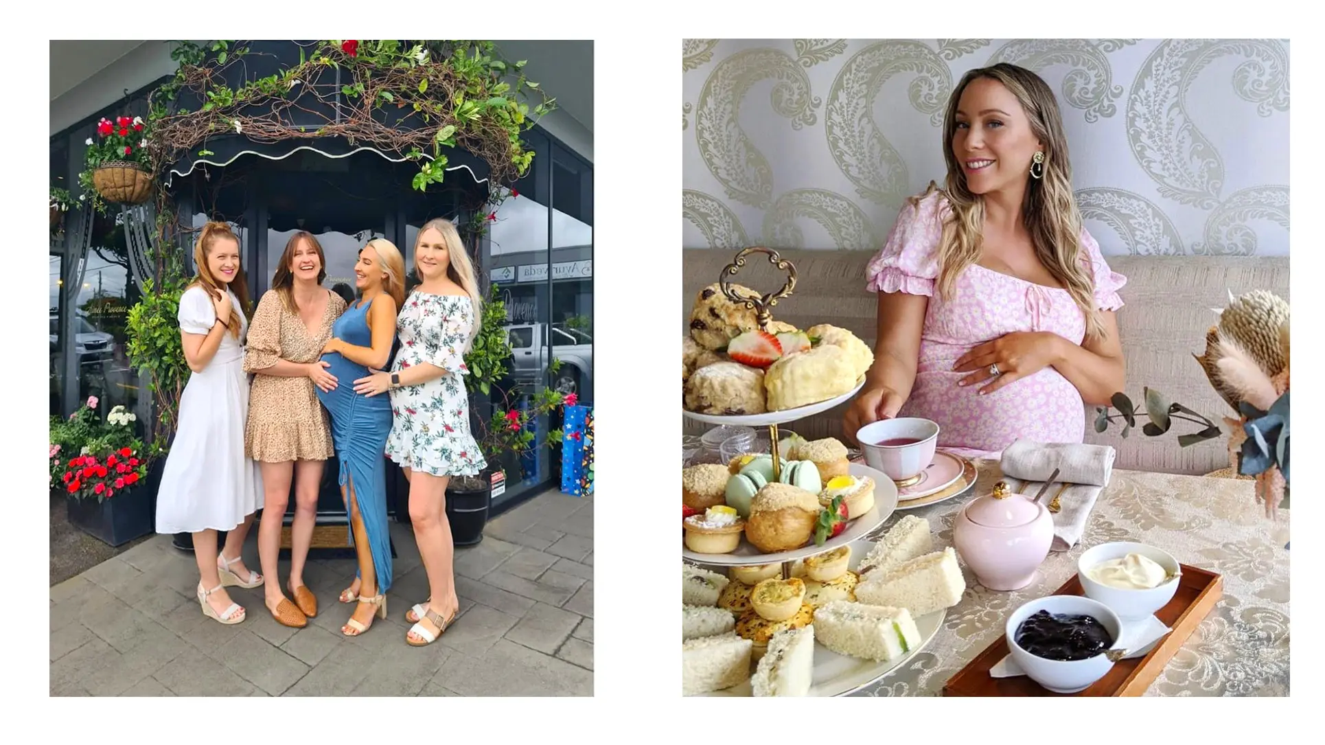 planning a baby shower high tea with ladies enjoying time together