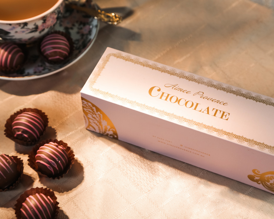 six chocolate truffles aimee provence